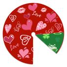 Saia de árvore tamanho 90 cm de pelúcia dupla face Valentine St. Patrick