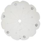 Saia de árvore Vickerman Silver Flakes 152 cm de veludo de pelúcia