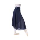 Saia De Ballet Longa Em Chiffon Preto Para Mulheres, Ajustável Com Laço, Saia De Dança