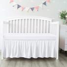Saia de berço Biloban 71 cm x 132 cm com 36 cm Drop Solid White