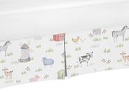 Saia de berço Sweet Jojo Designs Farm Animals em aquarela Saia de berço Sweet Jojo Designs Farm Animals em aquarela