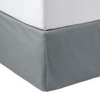 Saia de cama Amazon Basics Leve Plissada Queen Grey