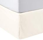 Saia de cama Amazon Basics leve plissada Queen Off White