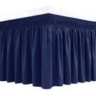 Saia de cama Biscaynebay Wrap Around Twin & Twin XL Navy 15 cm Drop