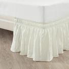Saia de cama, decoração exuberante, babados, elástico, envolvente em marfim Saia de cama, decoração exuberante, babados, elástico, envolvente em marfim