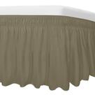 Saia de cama descontraída para cama queen-size ou king-size, 45 cm Drop Sand Color