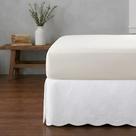 Saia de Cama Greenland Home Fashions Matelassê Paisley para Cama Casal Branca