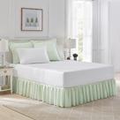 Saia de cama Laura Ashley Home de algodão com babados totalmente verde