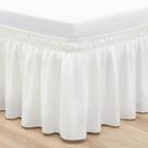 Saia de cama RIMELA Ivory King Size 38 cm Saia de cama elástica suspensa