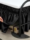 Saia de cama RIMELA Wrap Around preta em tamanho real de 30 cm