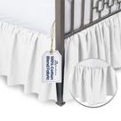 Saia de cama SHOPBEDDING branca completa com mistura de algodão suspenso de 18 polegadas