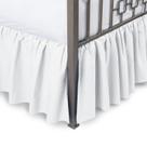 Saia de cama SHOPBEDDING branca king size de algodão suspenso de 21 polegadas