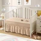 Saia de cama SiInvdabzx Satin 132x71 cm com babados 36 cm Drop Beige