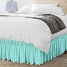 Saia de cama Utopia Bedding Elastic Queen Microfiber Spa Blue