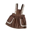 Saia De Corduroy Para Bebê Menina Com Borda De Renda E Bolso, Roupas Simples E Fofas Para Bebês No