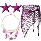 Saia de crochê Cotwinter Halloween Mermaid Roxa Saia de crochê Cotwinter Halloween Mermaid Roxa