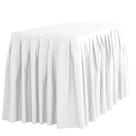 Saia de mesa LTC LINENS branca para mesa retangular de 4 pés ou redonda de 48 polegadas - rodapé de mesa plissado de 14 pés de poliéster para banquetes e casamentos Saia de mesa LTC LINENS branca para mesa retangular de 4 pés ou redonda de 48 polegadas - rodapé de mesa plissado de 14 pés de poliéster para banquetes e casamentos