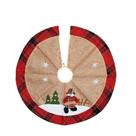 Saia de Natal em tecido xadrez e Papai Noel 70cm WF871