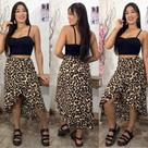 Saia de onça + croped preto