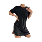 Saia De Pijama Feminina Respirável De Comprimento Médio, Vestido Curto Fashion Para Uso Em Casa