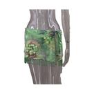 Saia De Praia Verde 3D Floral Com Lantejoulas E Franjas Para Mulheres, Look Sexy Para Festas De