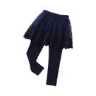 Saia De Renda Para Meninas Com Leggings, Calças Slim De Primavera E Outono Para Crianças De 2 a 7