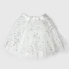 Saia de tule branca com glitter q23853