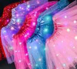 Saia De Tule Com Led Colorido Infantil c/Bateria