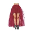 Saia De Tule Gótica Punk Com Cintura Elástica, Vestido Maxi De Rede Macia Para Cosplay De Halloween