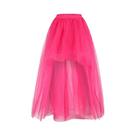 Saia De Tule Gótica Punk Com Cintura Elástica, Vestido Maxi De Rede Macia Para Cosplay De Halloween