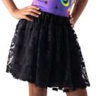 Saia de Tule Infantil Menina Preta com Caveirinha