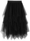 Saia de tule Reaowazo Fairy A-Line, cintura alta, Halloween, preta