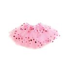 Saia de Tule Rosa Claro Com BolinhasBrilhante Fantasia Infantil 27x19cm