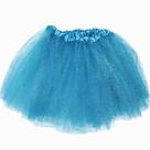 Saia de Tule Tutu Com Glitter Carnaval Adulto Cor:Azul ClaroTamanho:único