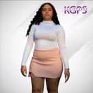 Saia Duas Fendas Basica Elegante Tecido Bengaline Plus Size - Rosê
