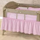 Saia Elástica de Berço Desmontável Rosa Menina Saia Elástica de Berço Desmontável Rosa Menina