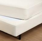 Saia Elástica Solteiro Fit Box Em Malha 100% Algodão Pérola Saia Elástica Solteiro Fit Box Em Malha 100% Algodão Pérola