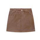 Saia em Tecido Fleece Cotelê Marrom - Lilimoon