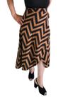 Saia Envelope Estampada Feminino Forrada Zig Zag Transpassada Poa Geometrica 2622