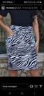 Saia estampada zebra tamanho g