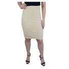 Saia Feminina Autenticada Midi Montaria Bege Chocolate - 704 Saia Feminina Autenticada Midi Montaria Bege Chocolate - 704