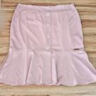 Saia Feminina Botões Babados Rosa Plus Size Saia Feminina Botões Babados Rosa Plus Size
