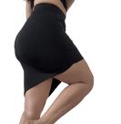 Saia Feminina Casual Drapeada Bico Lateral