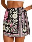 Saia feminina Csvinkiko Wrap, mini estampa floral boho de verão Saia feminina Csvinkiko Wrap, mini estampa floral boho de verão