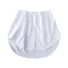 Saia Feminina De Algodão Destacável, Com Bainha Falsa De Camisa, Mini Saia Irregular, 6 Tamanhos