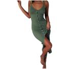 Saia feminina de verão casual sólida quadril vestidos finos vestido de cintura alta
