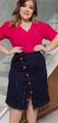 Saia feminina jeans estilo Detroit cor azul tamanho G 1
