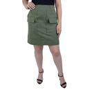 Saia Feminina Lado Avesso Curta Verde Militar - L124511 Saia Feminina Lado Avesso Curta Verde Militar - L124511