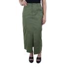 Saia Feminina Lado Avesso Midi Verde Militar - L124509