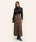 Saia Feminina Longa Animal Print Endless Marrom